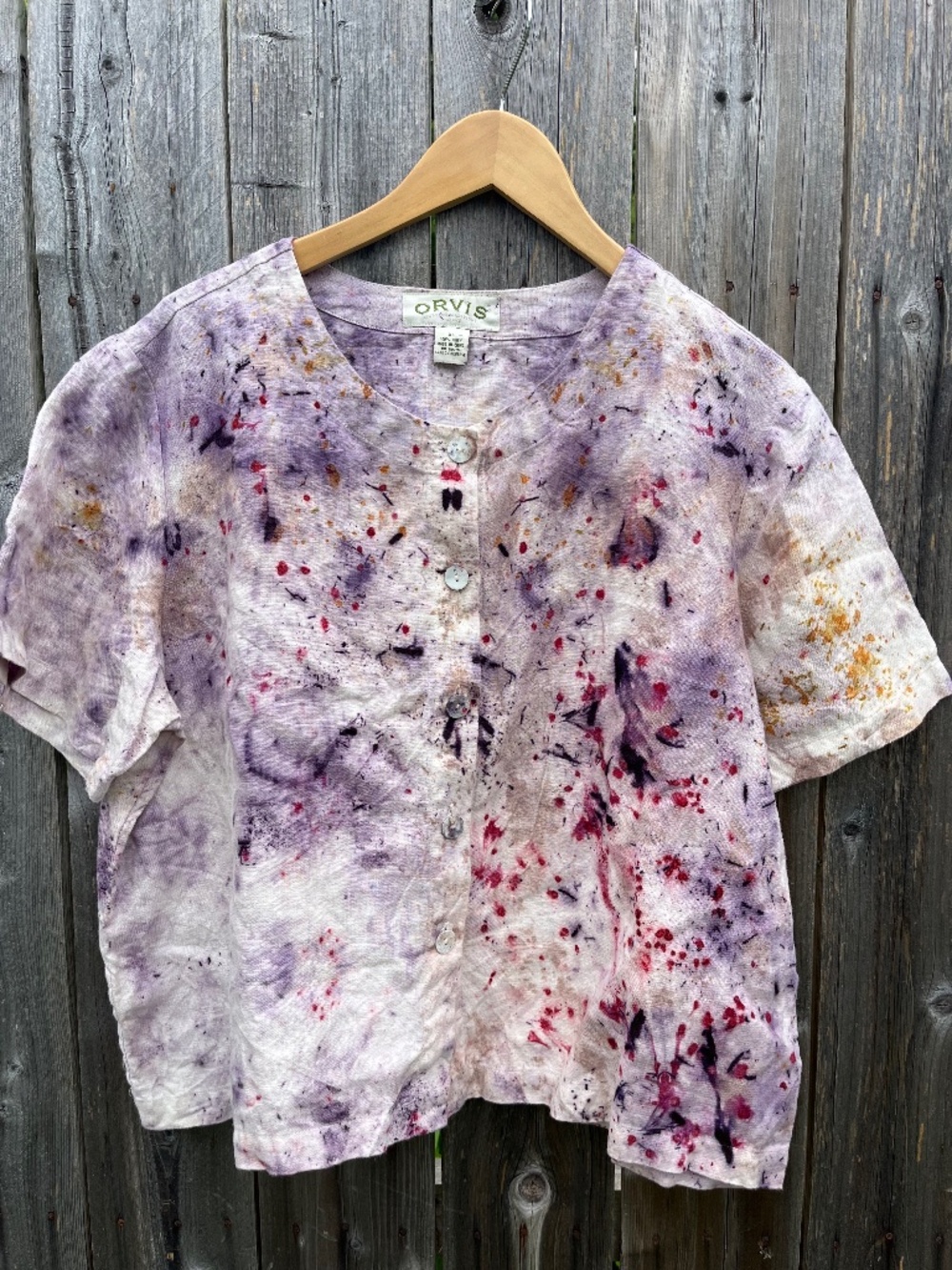 Naturally Dyed Linen Top